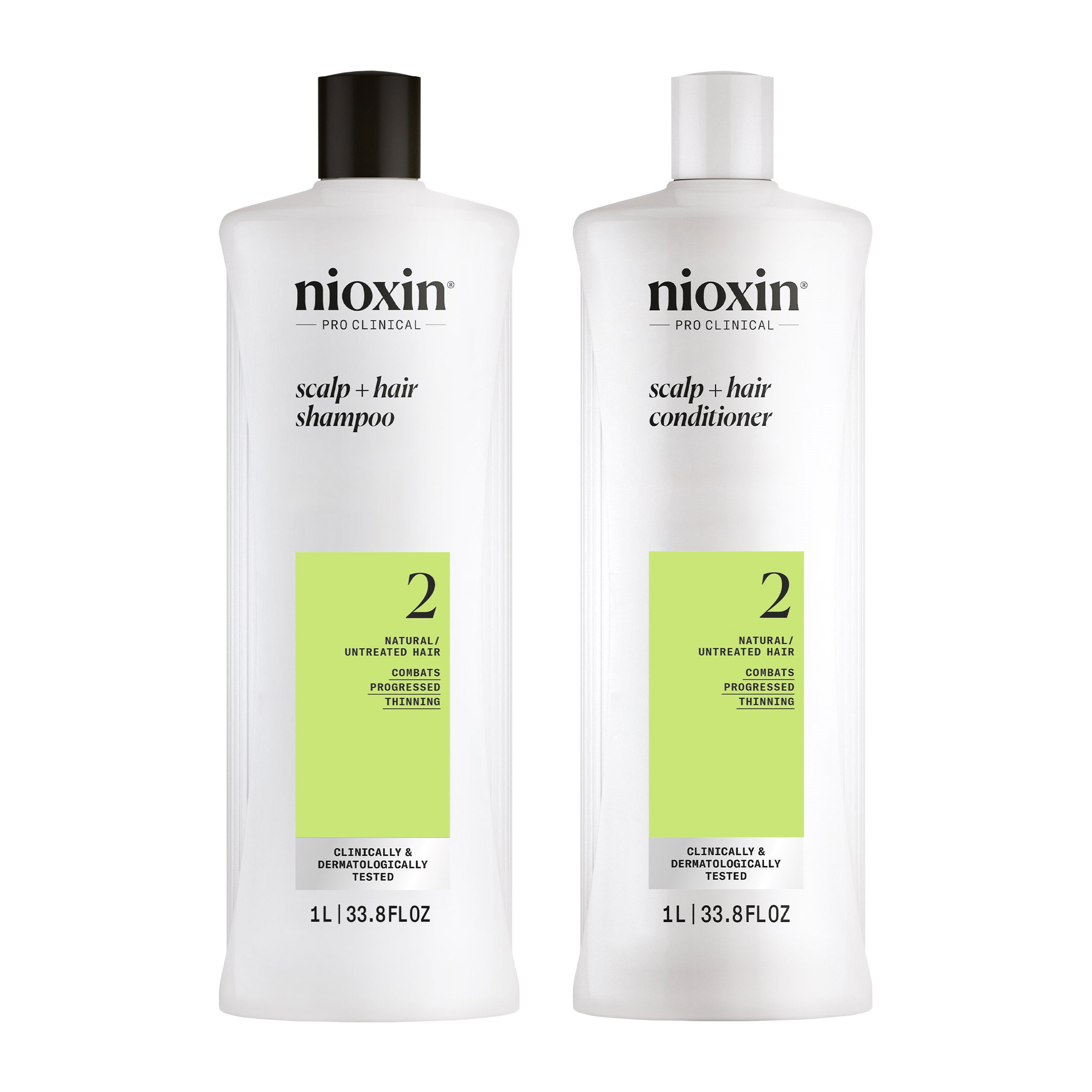 Nioxin System 2 Shampoo + Conditioner Duo - Includes Shampoo and Conditioner