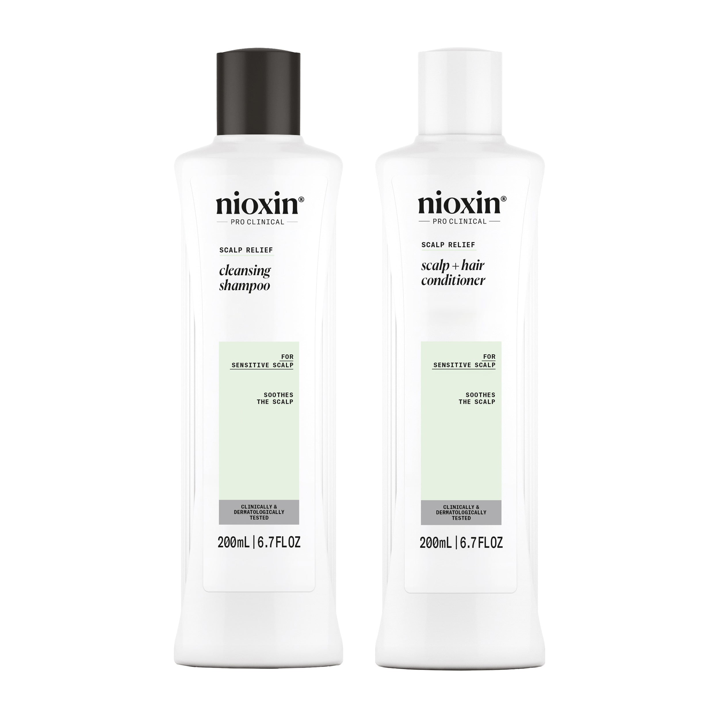 Nioxin Scalp Relief Shampoo + Conditioner Duo - Hair Products for Sensitive, Itchy Scalp - Includes Shampoo and Conditioner