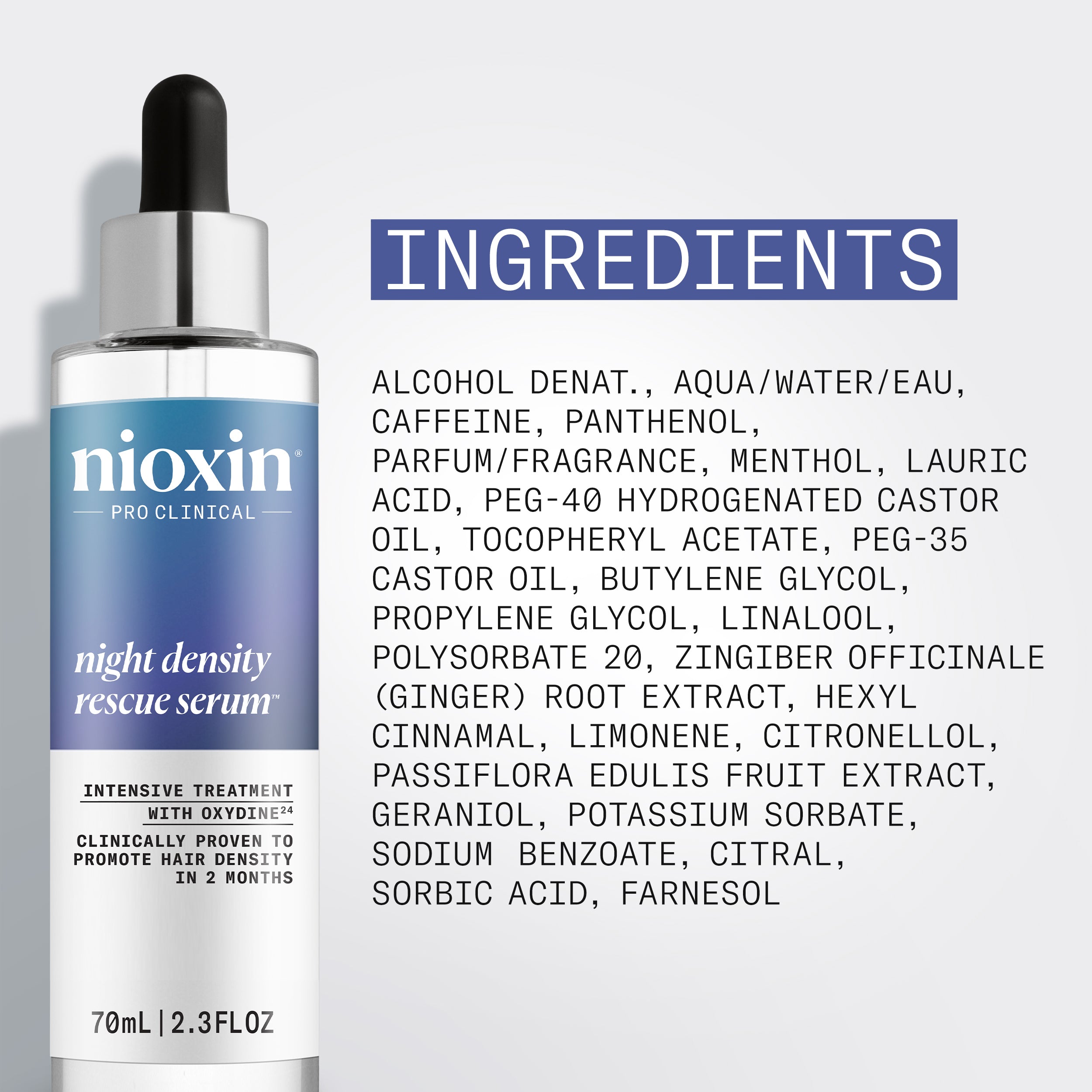Nioxin Night Density Rescue Serum - Overnight Hair Thickening Serum, 70ml