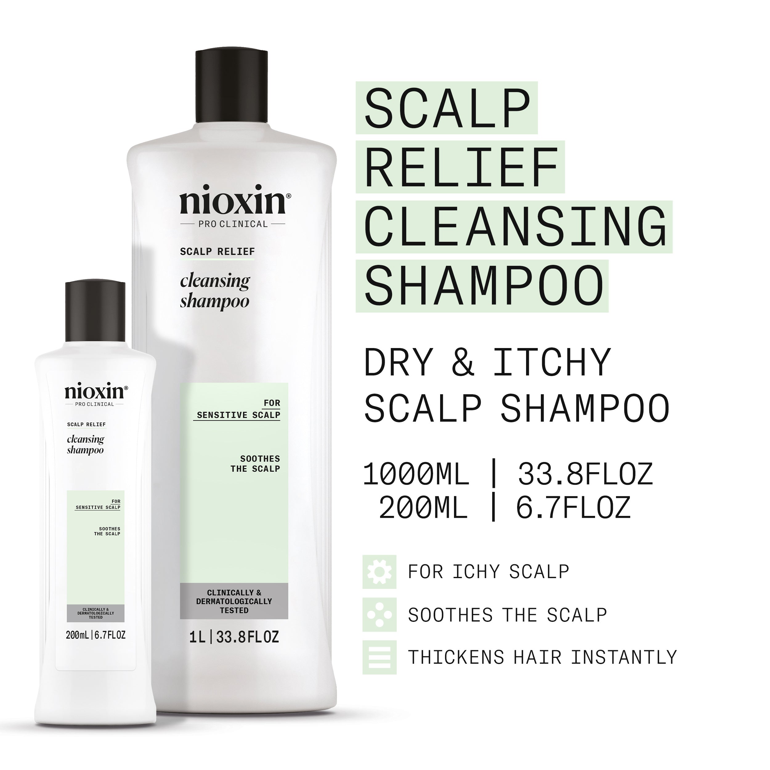 Nioxin Scalp Relief Cleansing Shampoo - Shampoo for Sensitive Scalp