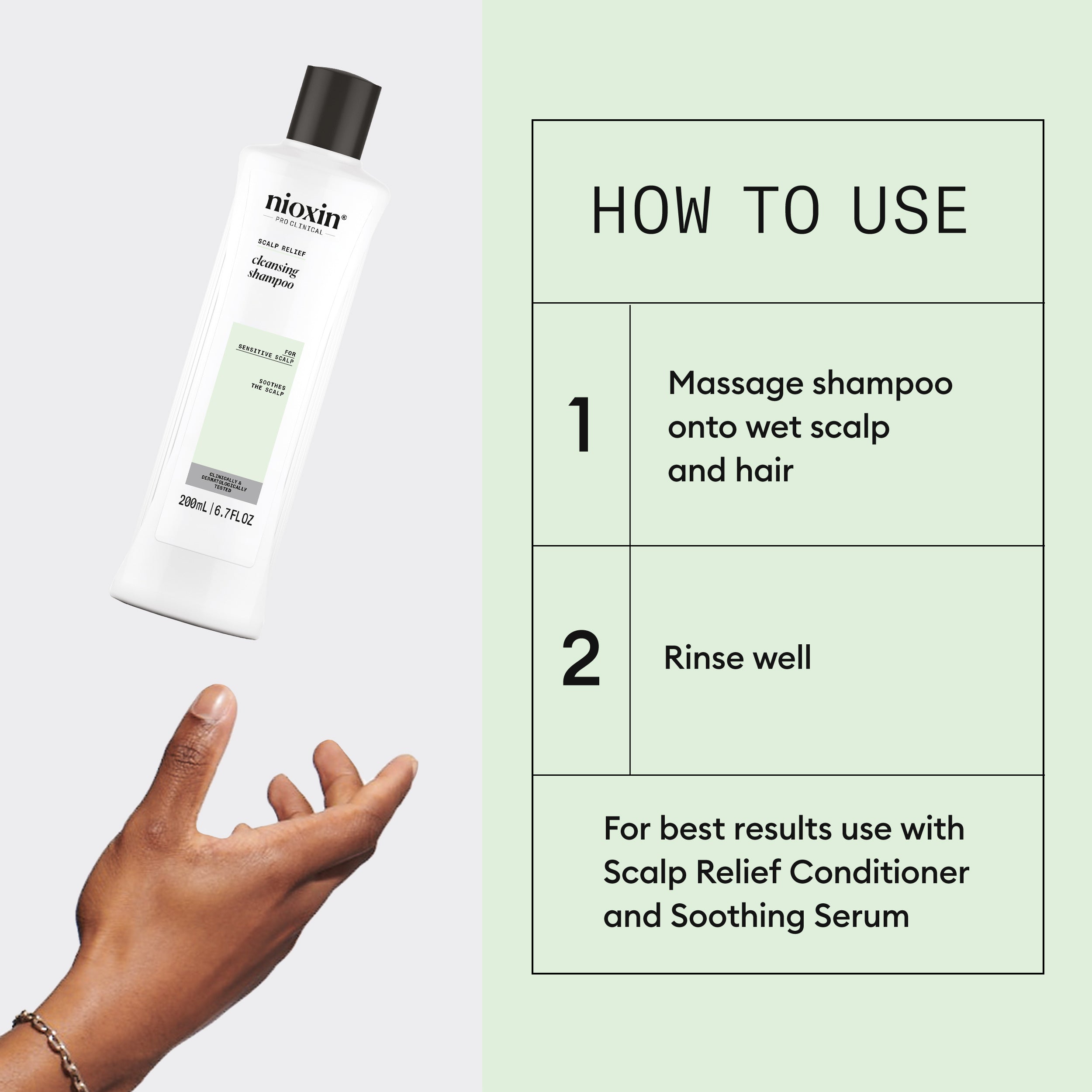 Nioxin Scalp Relief Shampoo + Conditioner Duo - Hair Products for Sensitive, Itchy Scalp - Includes Shampoo and Conditioner