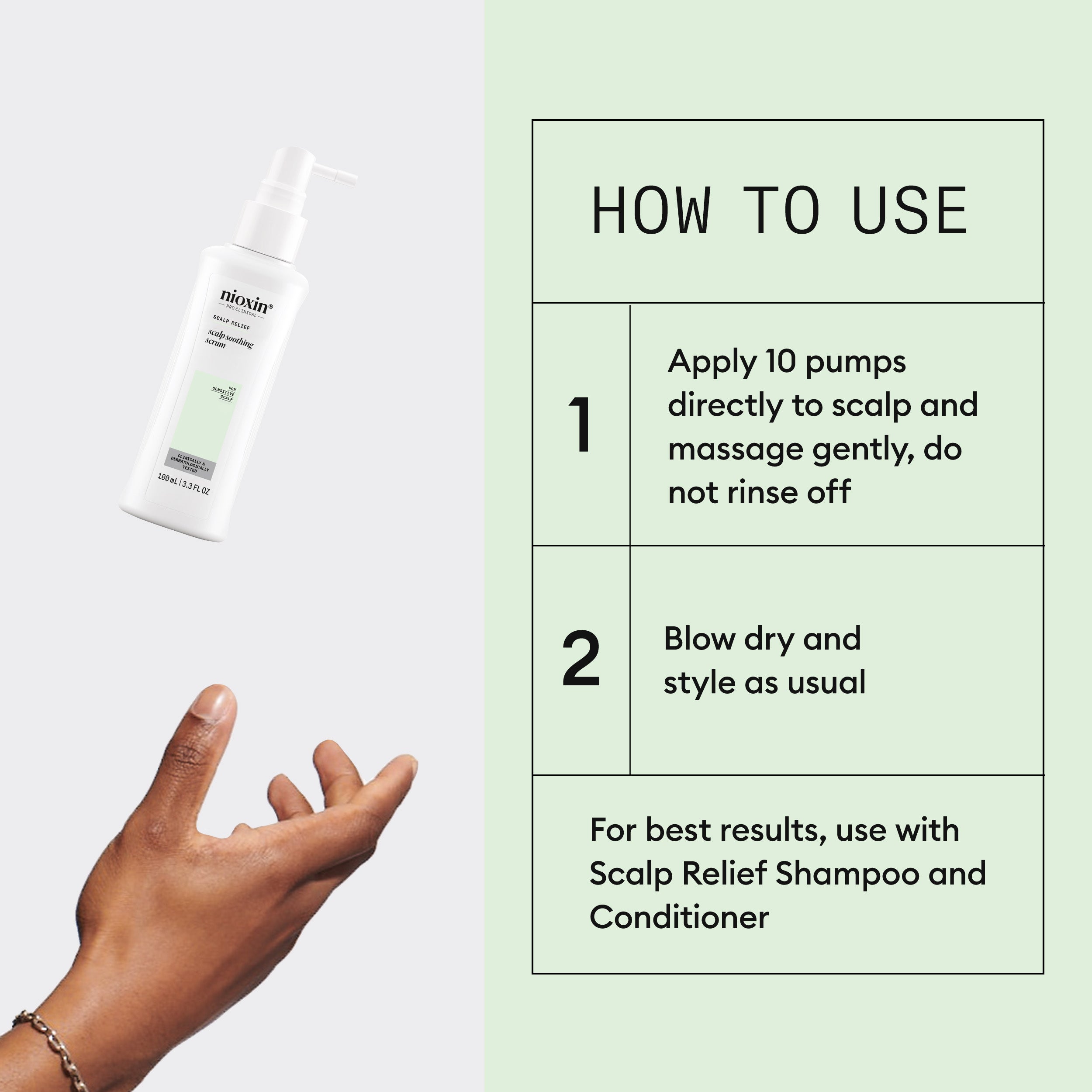 Nioxin Scalp Relief Scalp Soothing Serum - Leave-in Treatment for Sensitive Scalp, 100ml