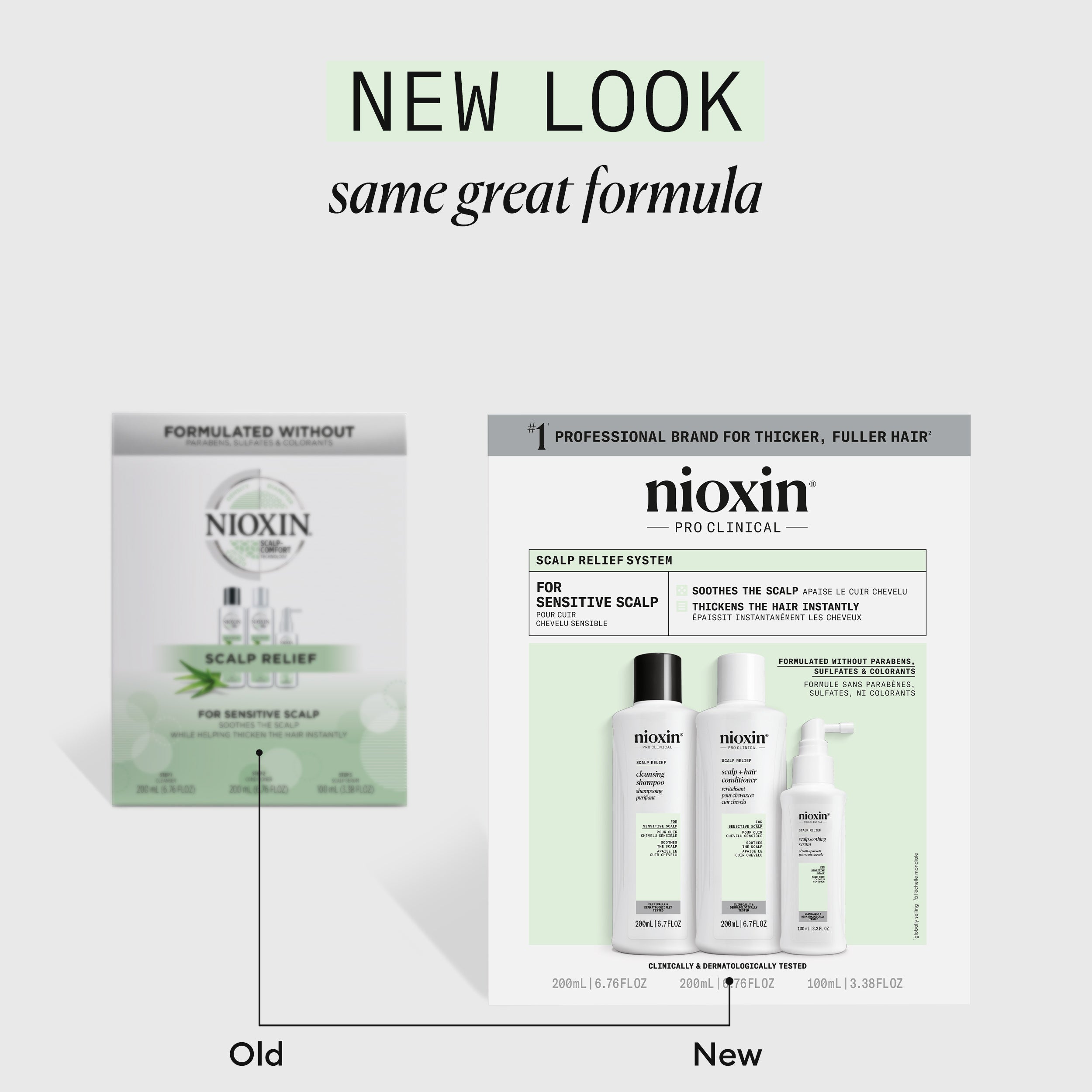 Nioxin Scalp Relief System - Hair Products for Sensitive, Itchy Scalp - Includes Shampoo, Conditioner and Serum