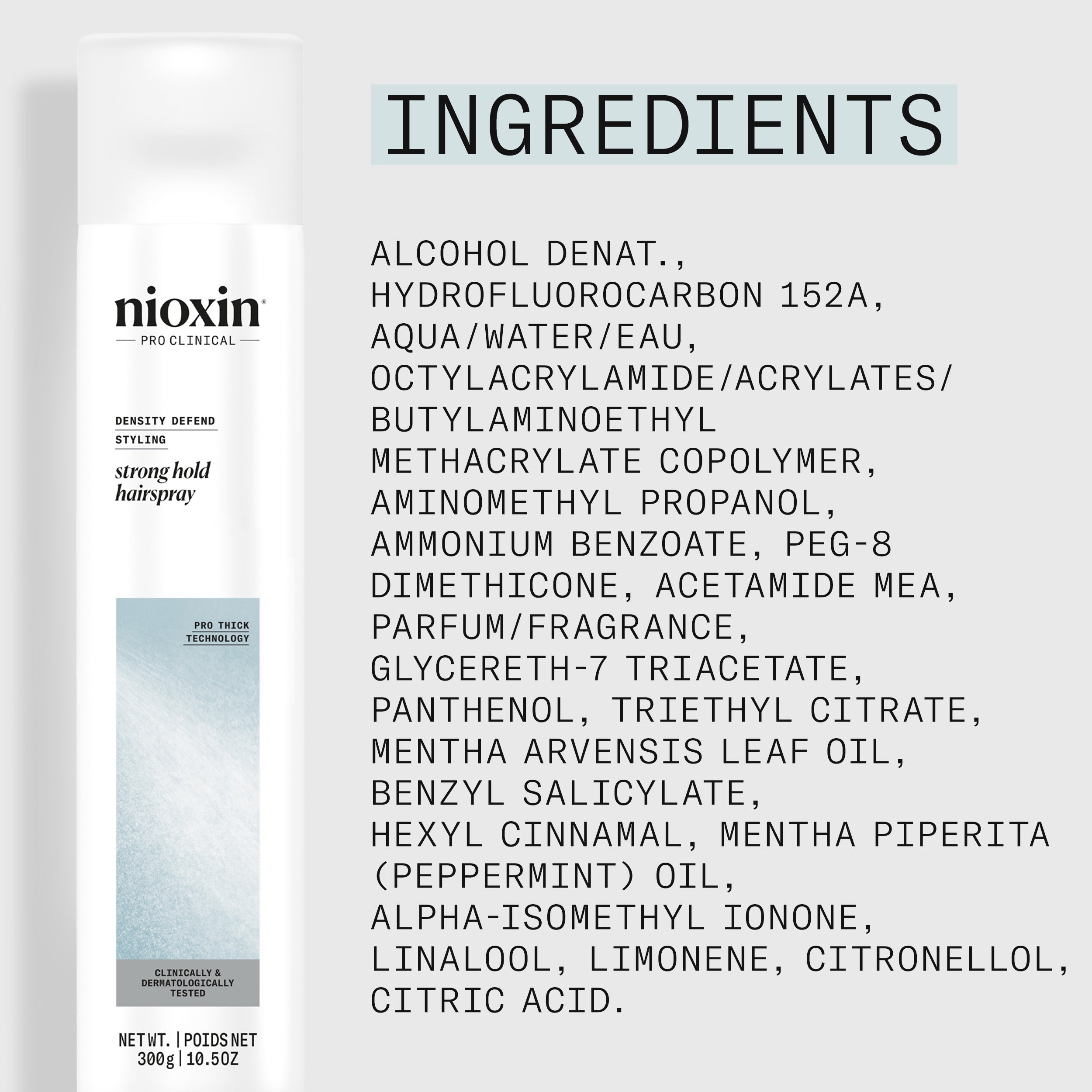 Nioxin Density Defend Styling Strong Hold Hairspray - For Long-Lasting Hairstyles, 300g