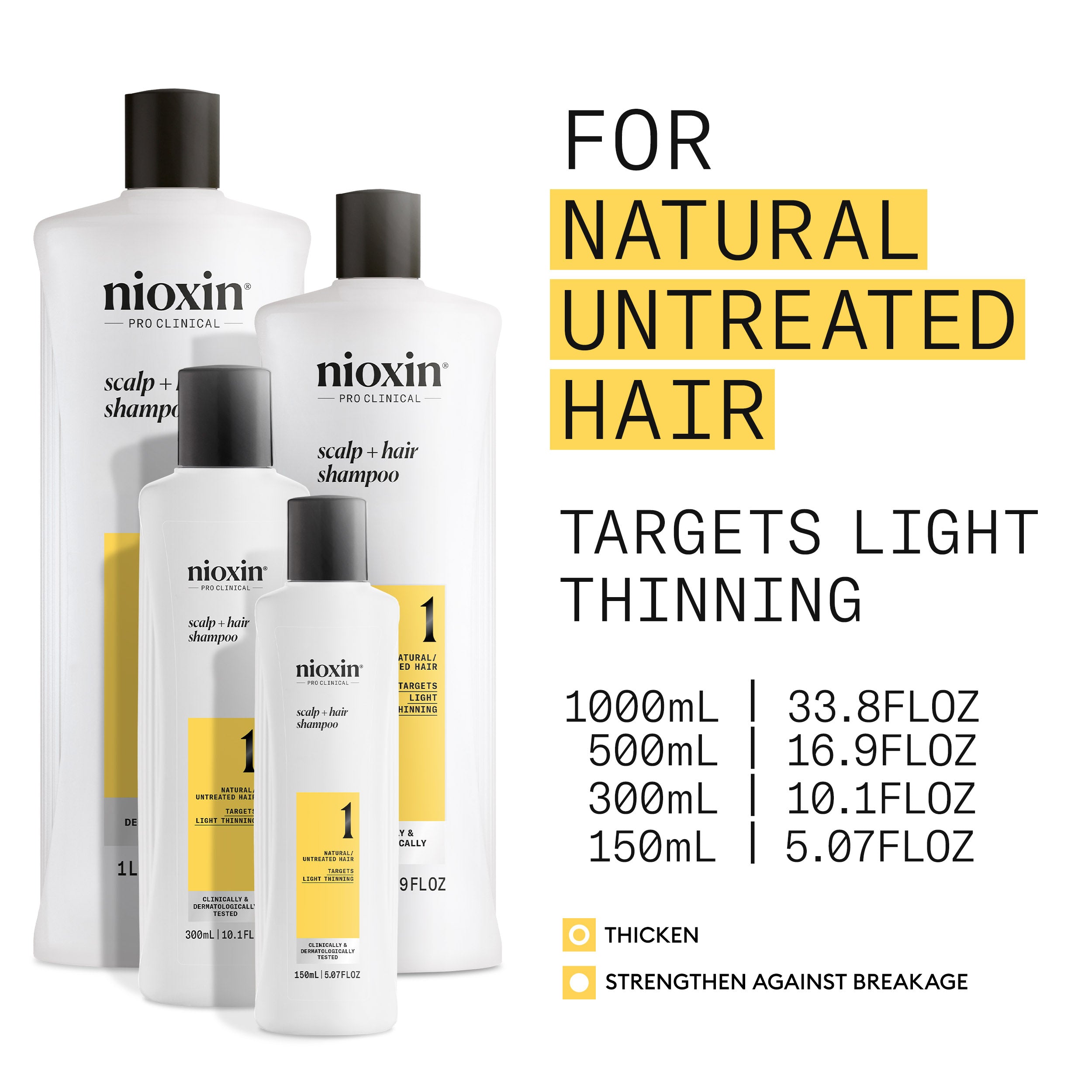 Nioxin System 1 Scalp + Hair Shampoo - Hair Thickening Shampoo