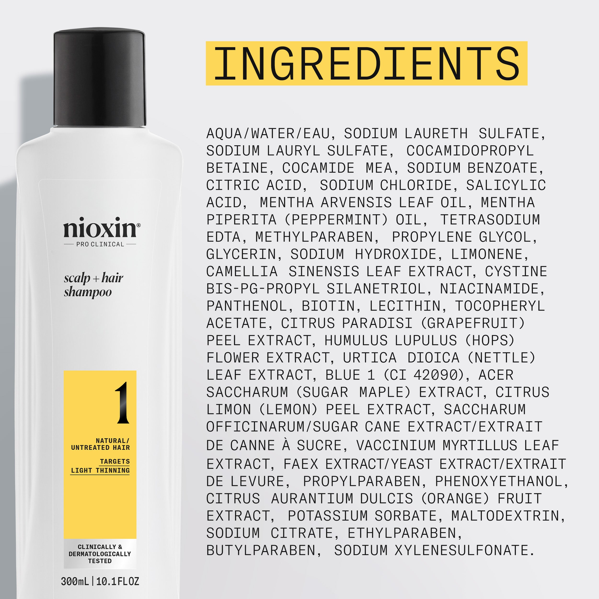 Nioxin System 1 Scalp + Hair Shampoo - Hair Thickening Shampoo