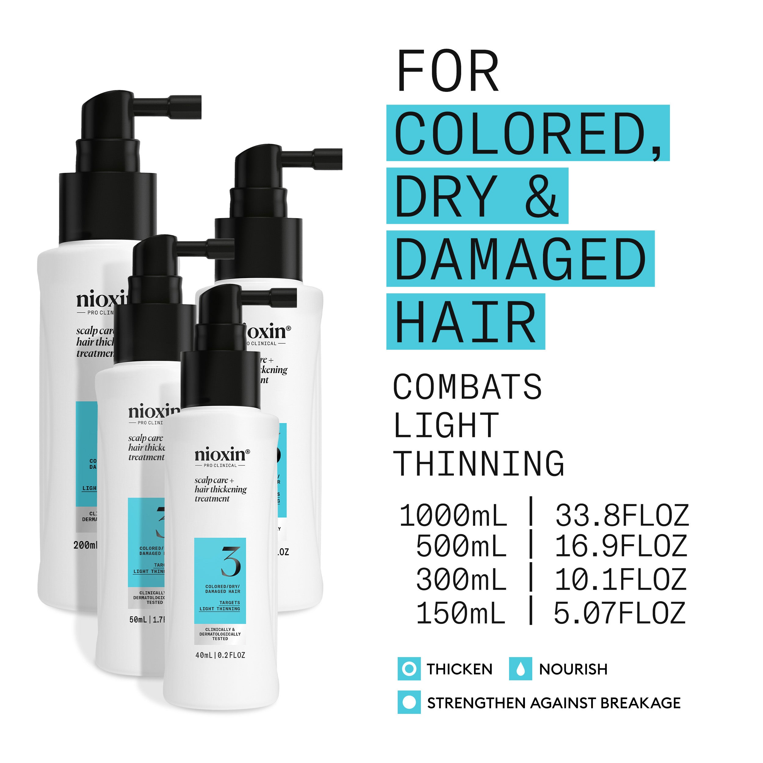 Nioxin System 3 Scalp + Hair Thickening Treatment - Hair Thickening Serum