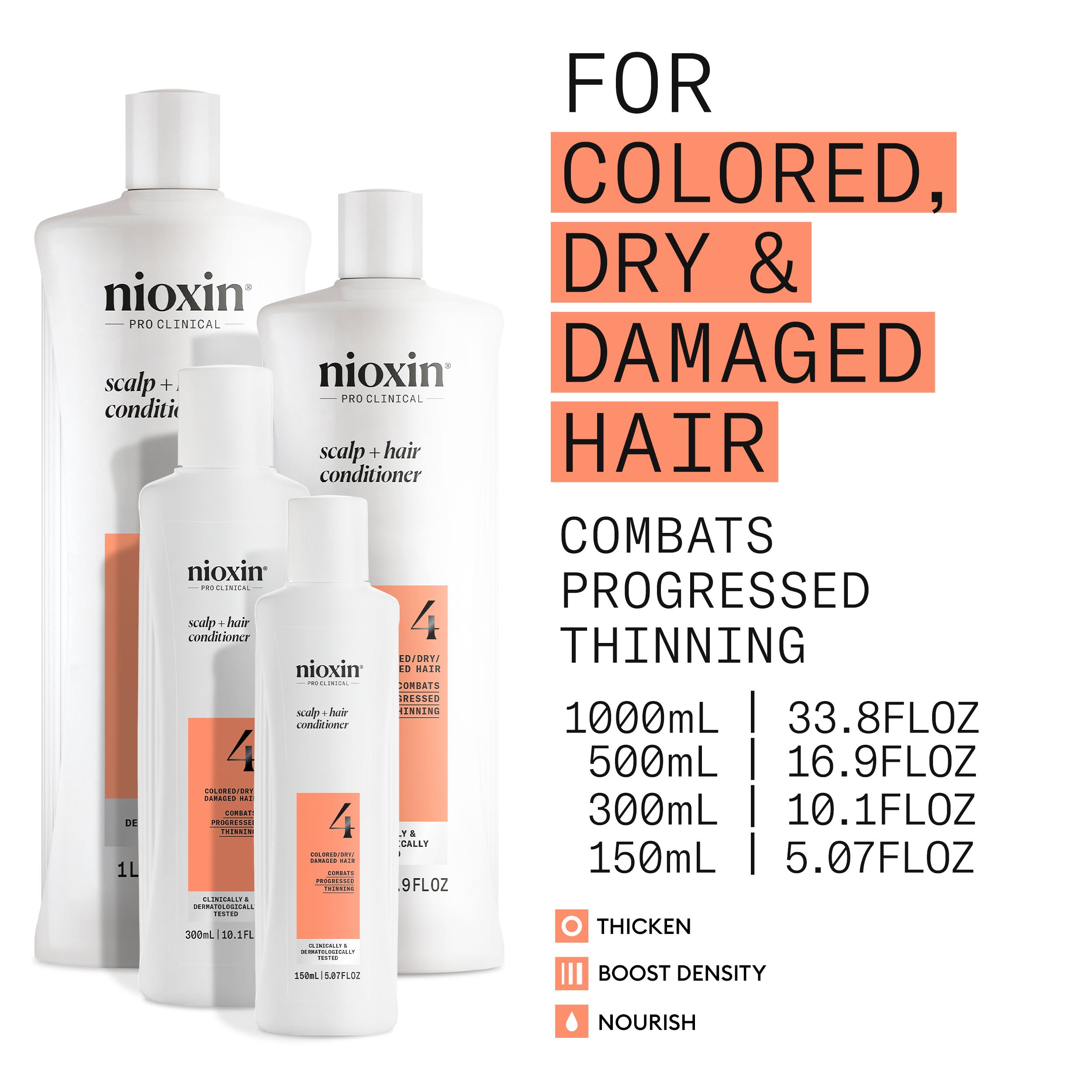 Nioxin System 4 Scalp + Hair Conditioner - Hair Thickening Conditioner