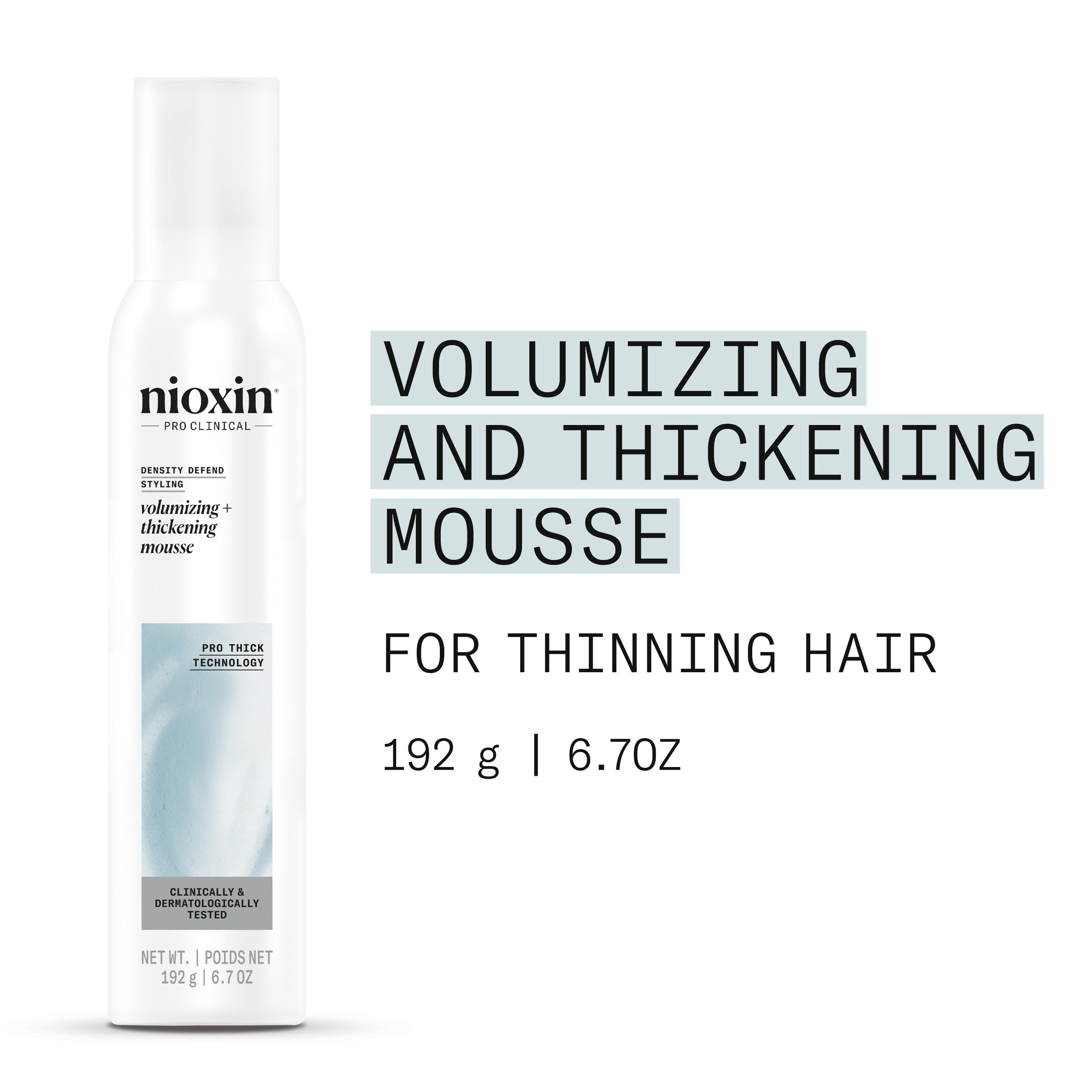 Nioxin Density Defend Styling Volumizing + Thickening Mousse, 192g