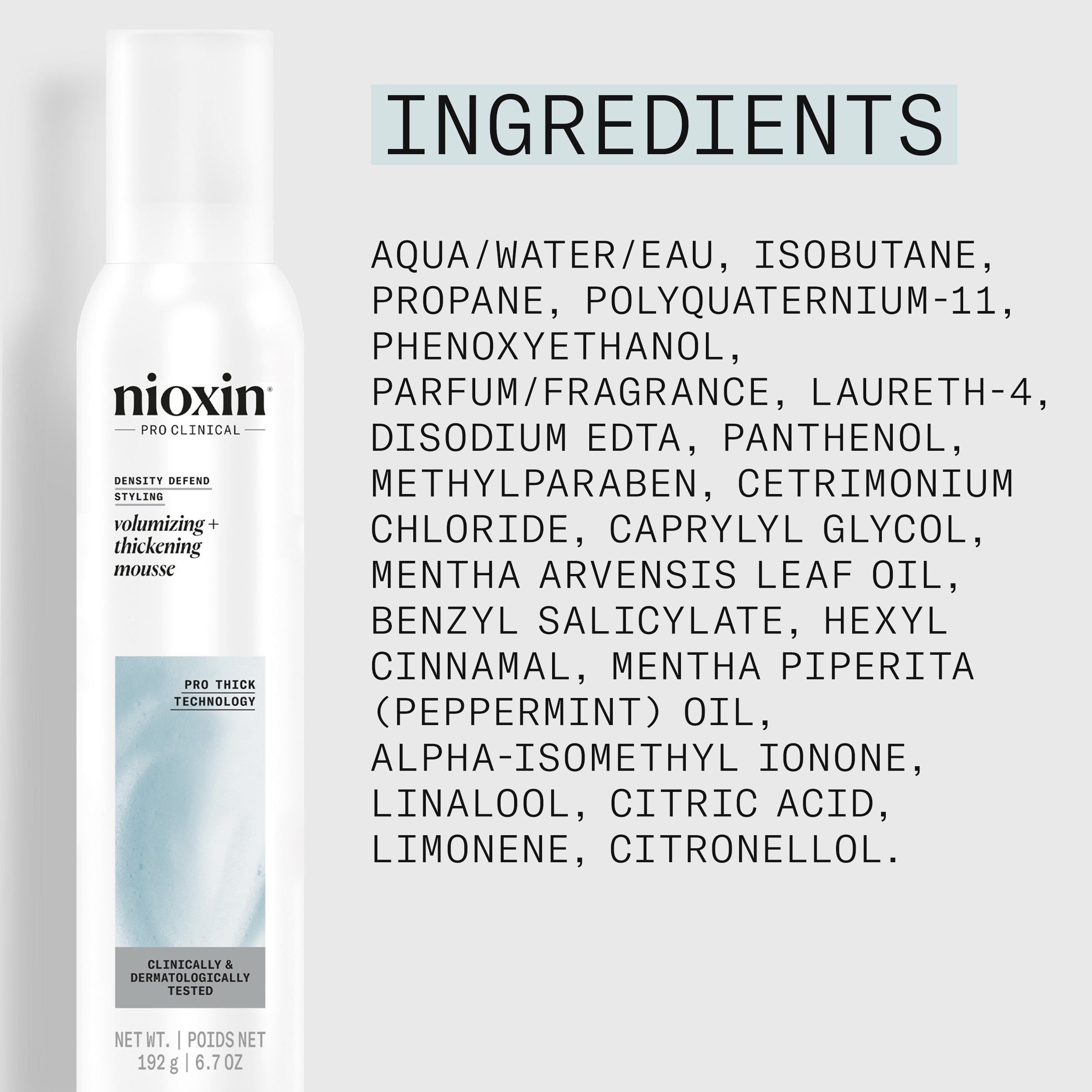 Nioxin Density Defend Styling Volumizing + Thickening Mousse, 192g