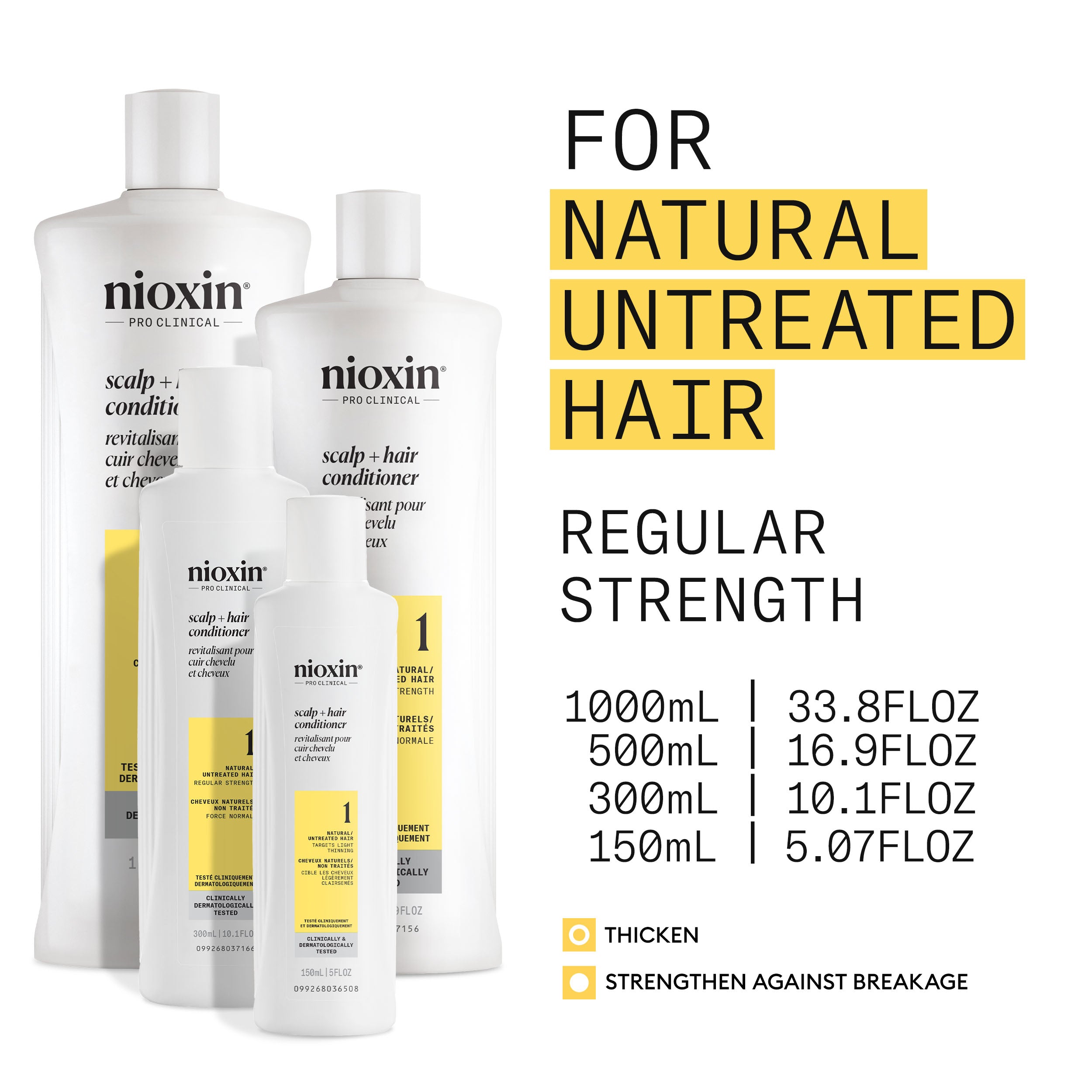 Soin capillaire épaississant Nioxin System 1 pour le cuir chevelu et les cheveux