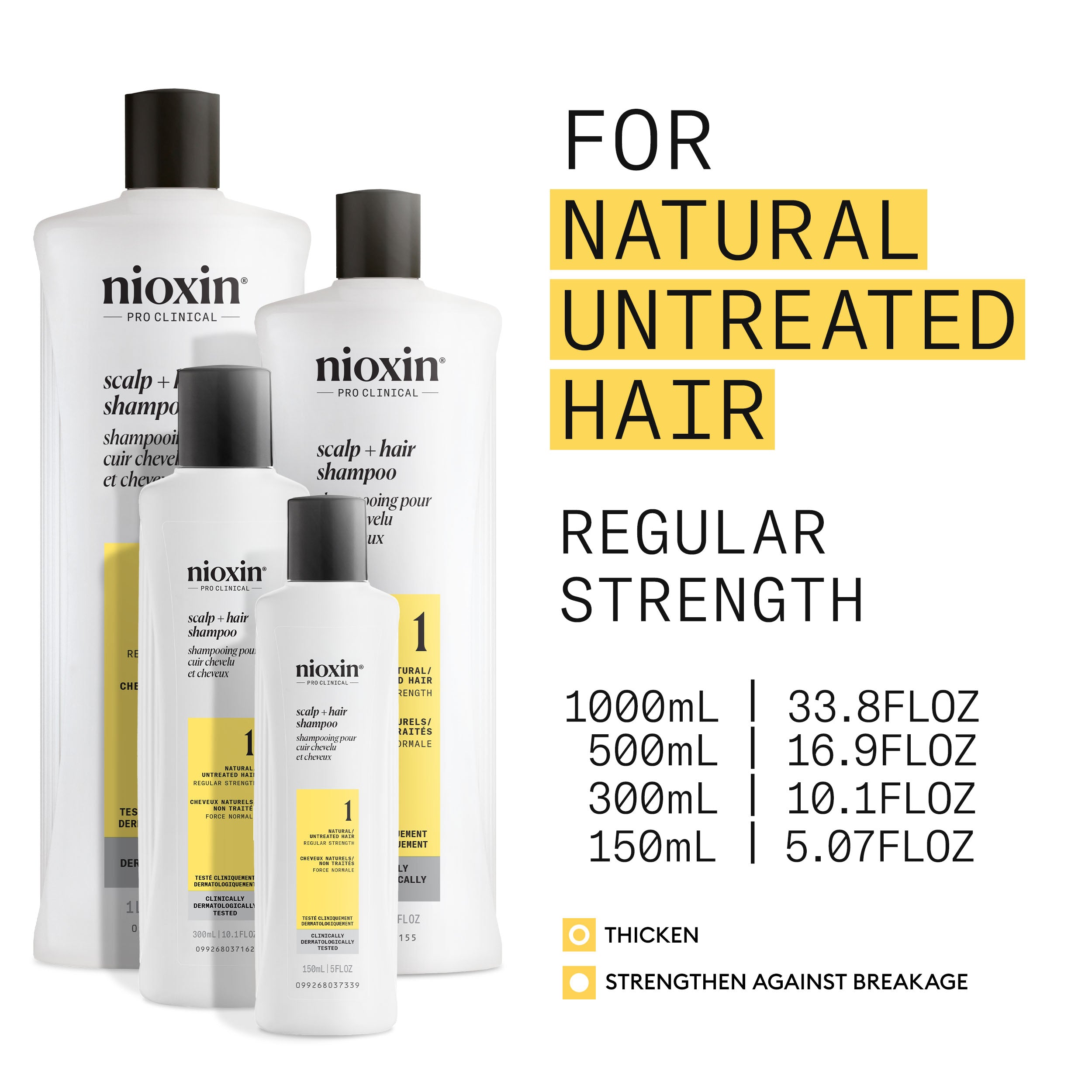 Shampoing Nioxin System 1 Cuir Chevelu + Cheveux - Shampoing épaississant