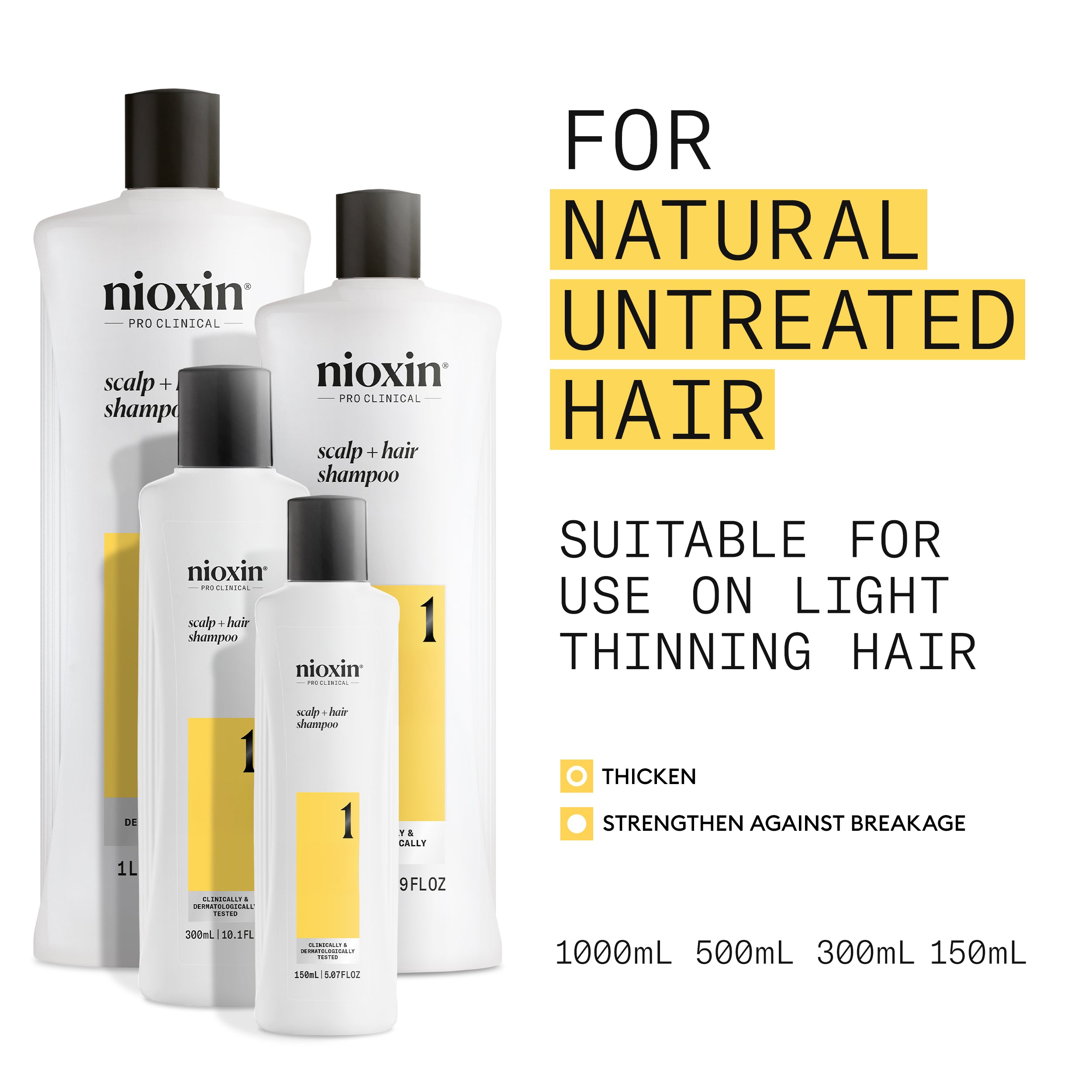 Nioxin System 1 Scalp + Hair Shampoo - Hair Thickening Shampoo