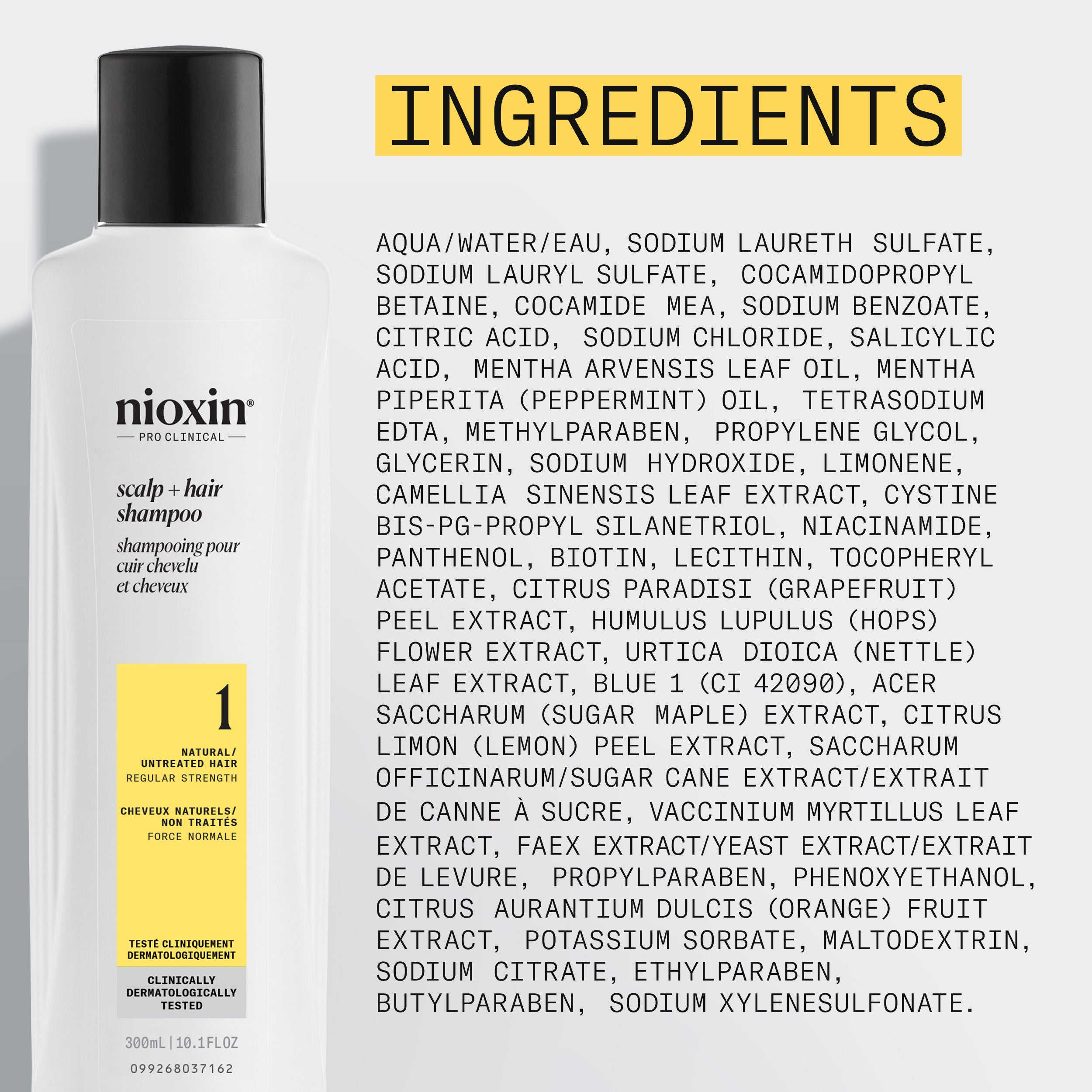 Shampoing Nioxin System 1 Cuir Chevelu + Cheveux - Shampoing épaississant