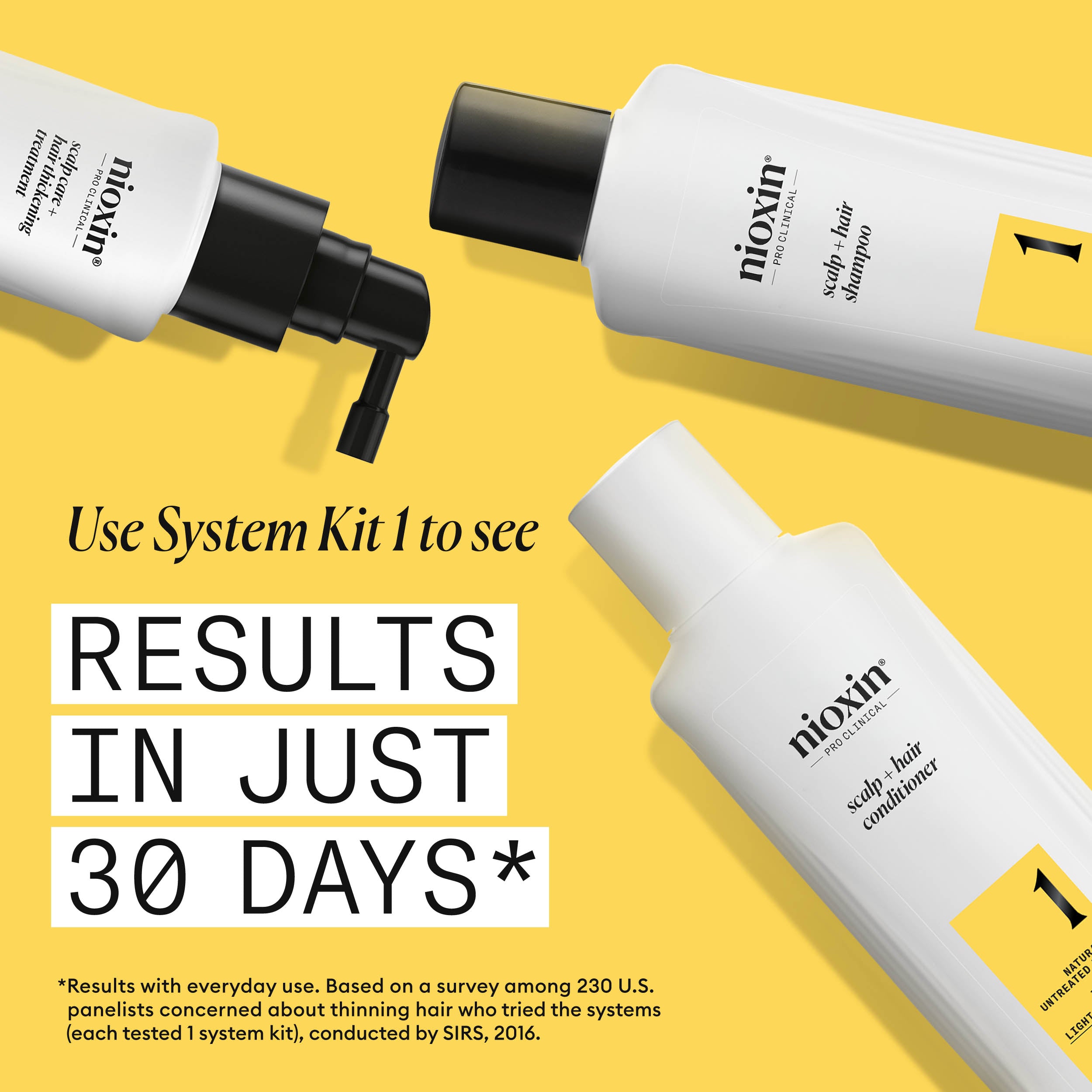 Soin épaississant pour cuir chevelu et cheveux Nioxin System 1 - Sérum épaississant