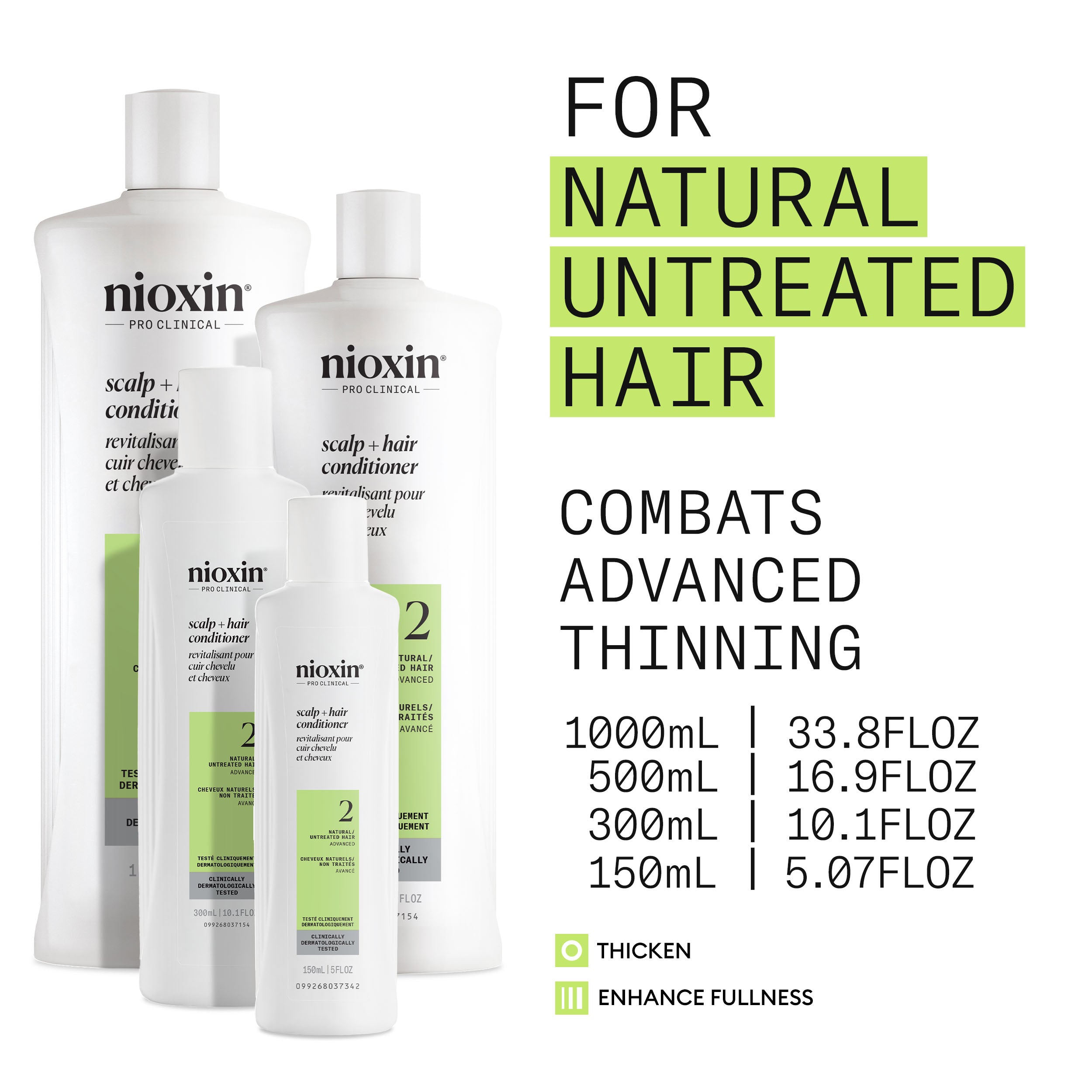 Nioxin System 2 Scalp + Hair Conditioner - Hair Thickening Conditioner