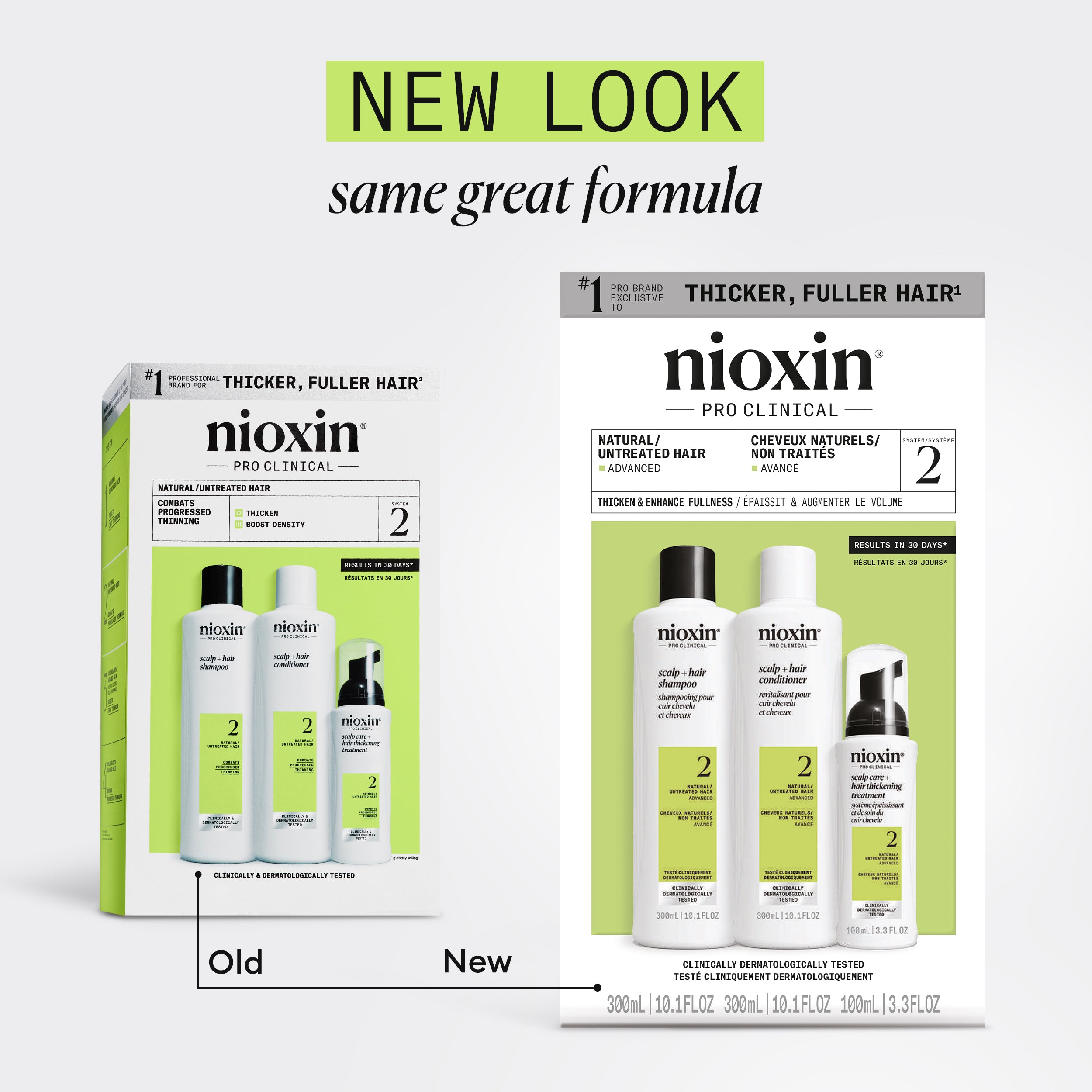 Nioxin Scalp  + Hair Thickening System 2 - Includes Shampoo, Conditioner and Scalp Treatment