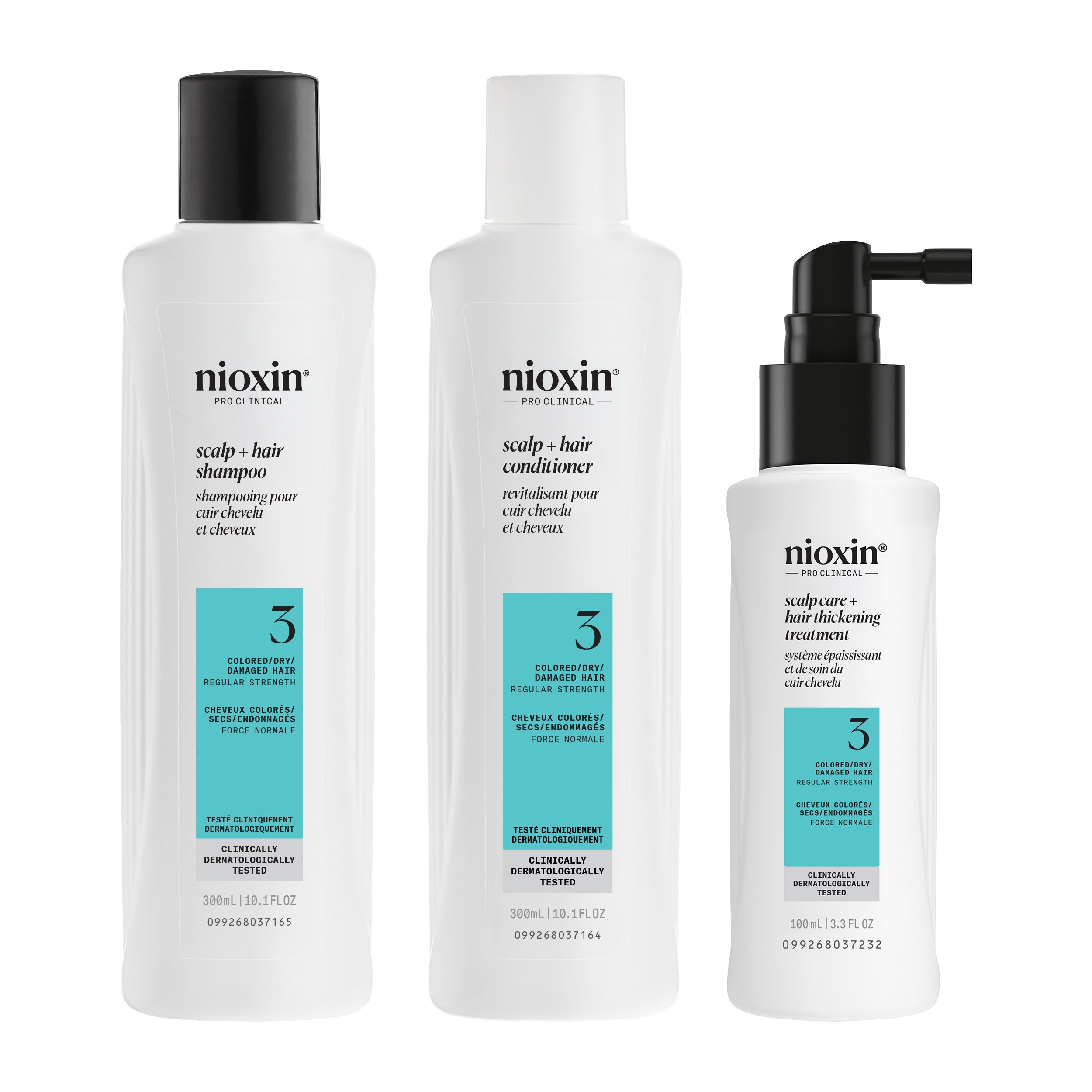 Nioxin Scalp  + Hair Thickening System 3 - Includes Shampoo, Conditioner and Scalp Treatment