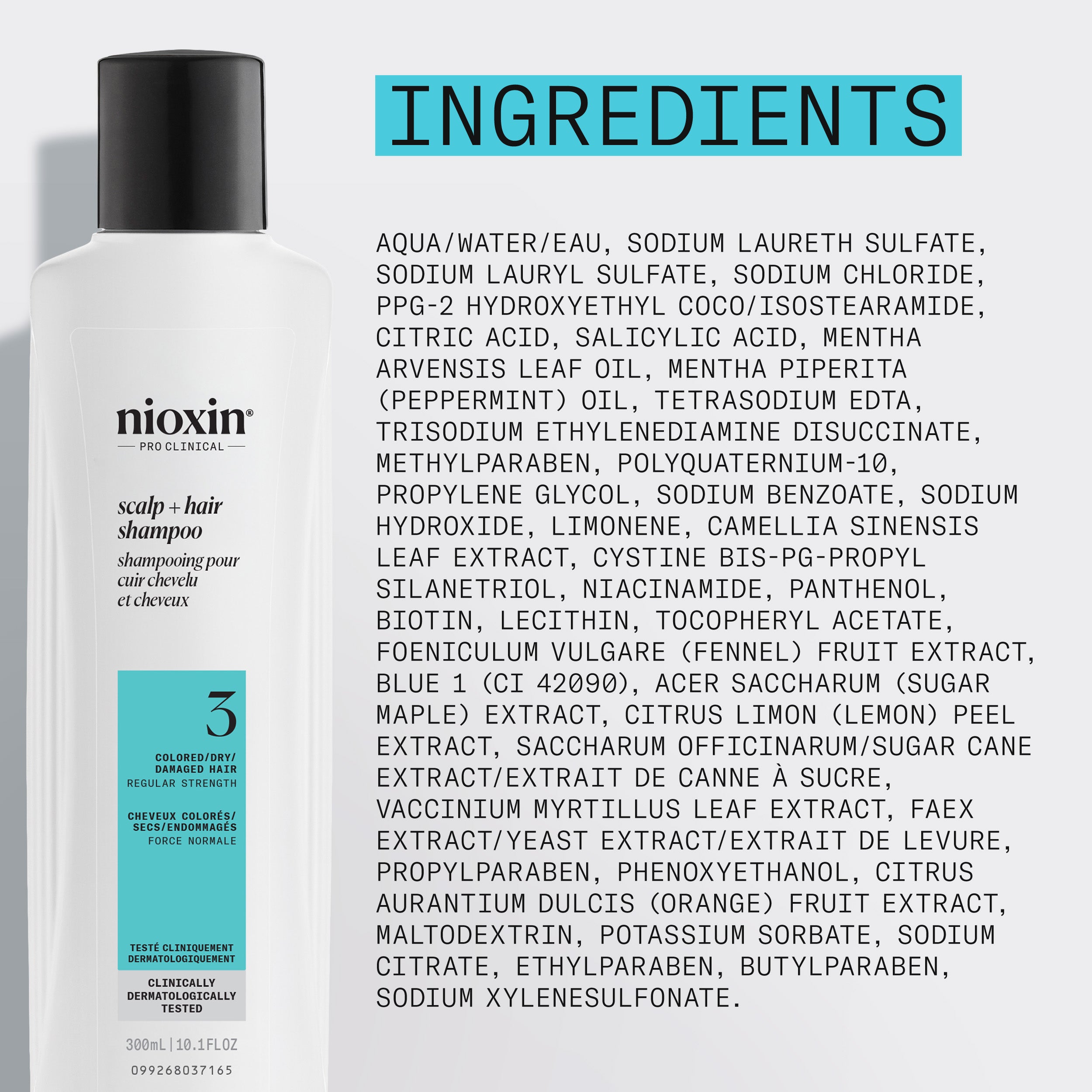 Nioxin System 3 Scalp + Hair Shampoo - Hair Thickening Shampoo