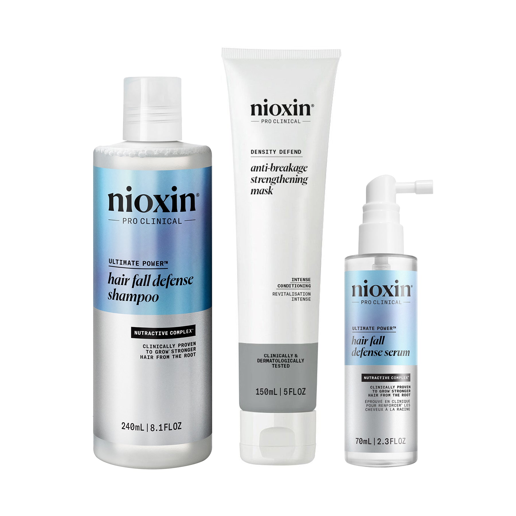 Nioxin Hair Fall Defense Kit - Includes Shampoo, Mask and Serum
