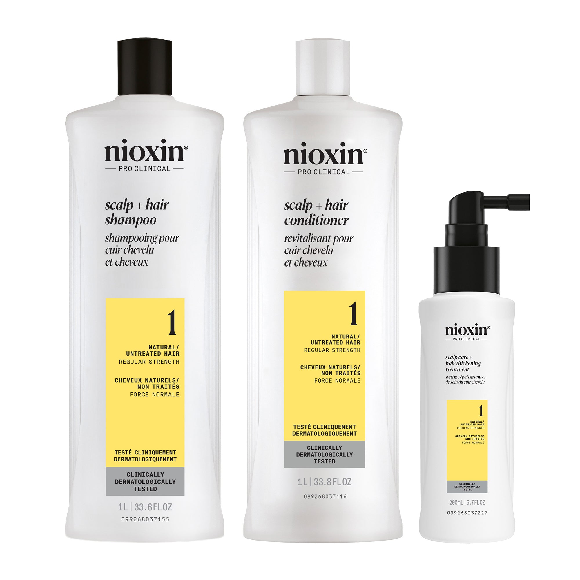 Nioxin Scalp + Hair Thickening System 1 - Includes Shampoo, Conditioner and Scalp Treatment