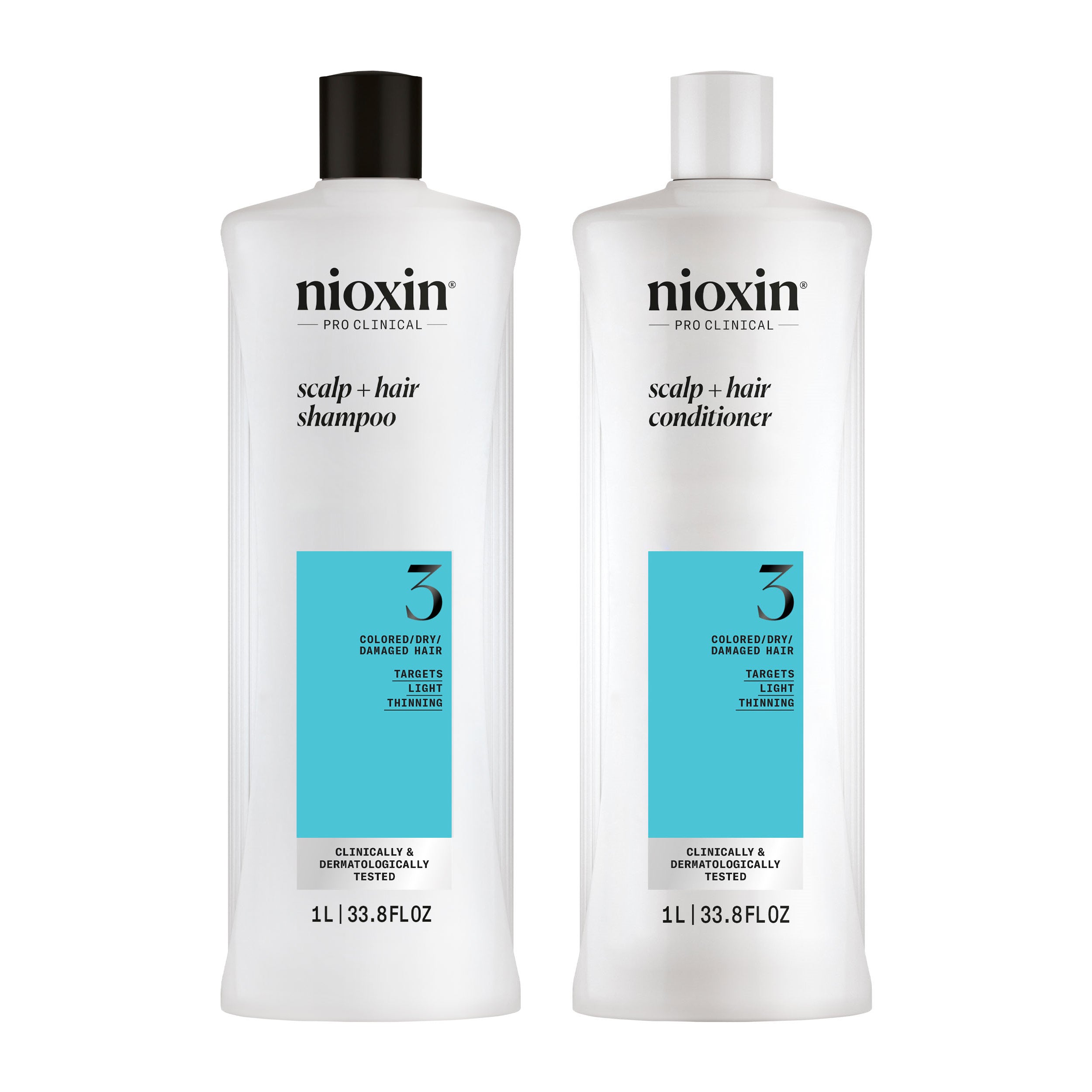 Nioxin System 3 Shampoo + Conditioner Duo - Includes Shampoo and Conditioner